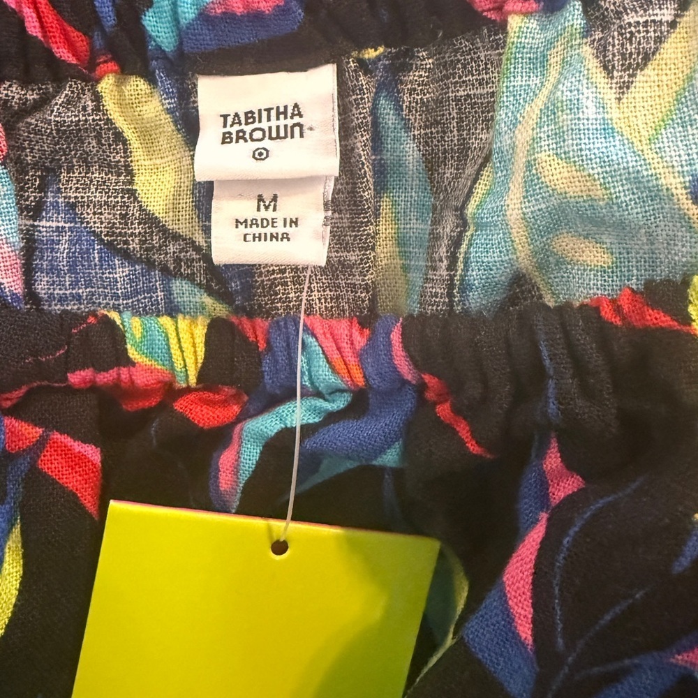 Tabitha Brown x Target NWT Lemon Print Bardot Top Women’s Size Medium - Picture 8 of 14